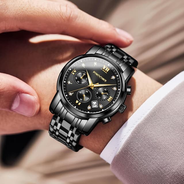 Detalle de PINDOWS Herren Uhr mit Quarz und Datum