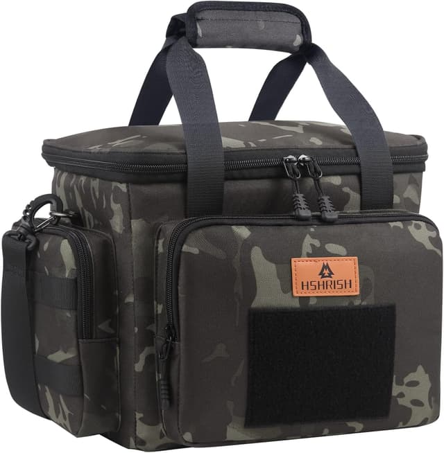 Detalle de HSHRISH 12L Tactical Lunch Bag (camo) – waterproof insulated cooler with MOLLE side pocket