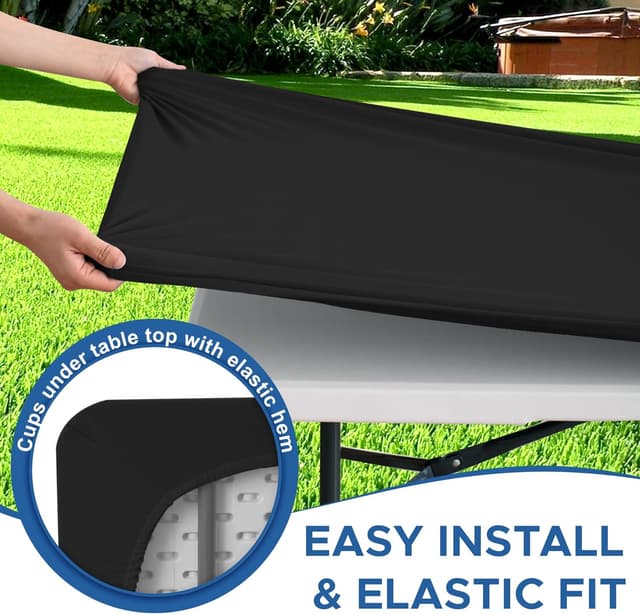 Thumbnail 4 de Enjoyidea Fitted Tablecloth 6 ft Pack