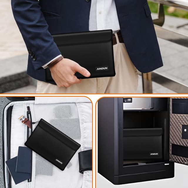 Thumbnail 5 de JUNDUN Feuerfeste Dokumententasche 27x17 cm