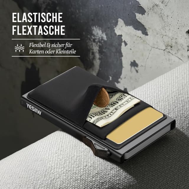 Detalle 2 de YESIIW RFID-Kartenetui mit Pop-up, 0,8 cm