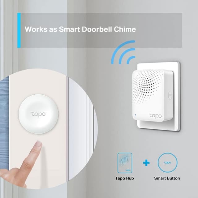 Detalle de Tapo H100 Smart Hub with Chime (Sub-1G) — connect up to 64 devices with built-in chime