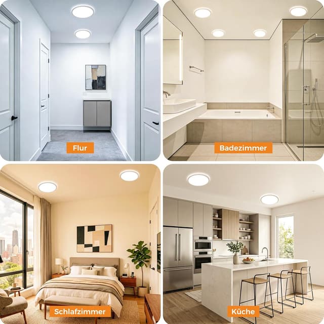 Detalle 2 de slochi LED Deckenleuchte IP44 12 W