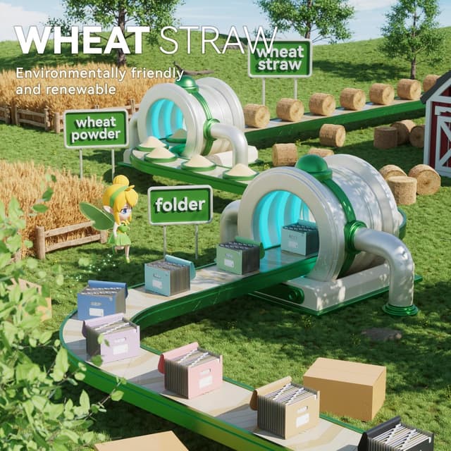 Detalle 2 de EcoStash Accordion File Organiser (12 Pockets) – Wheat Straw expanding file for A4/Letter, natural black