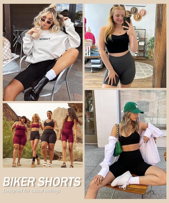 Thumbnail 5 de VALANDY Creamlush 8" high‑waisted biker shorts