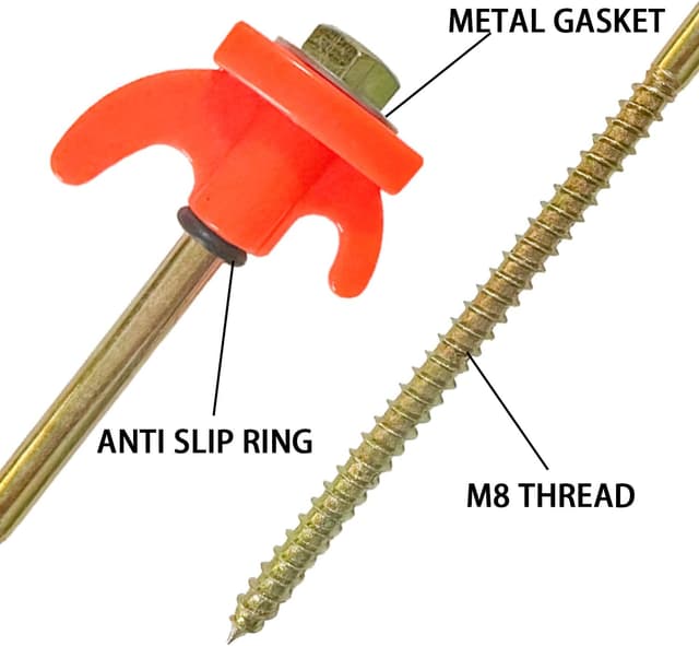 Detalle 2 de KEELYY Zeltheringe 20x Stahl mit Gewinde