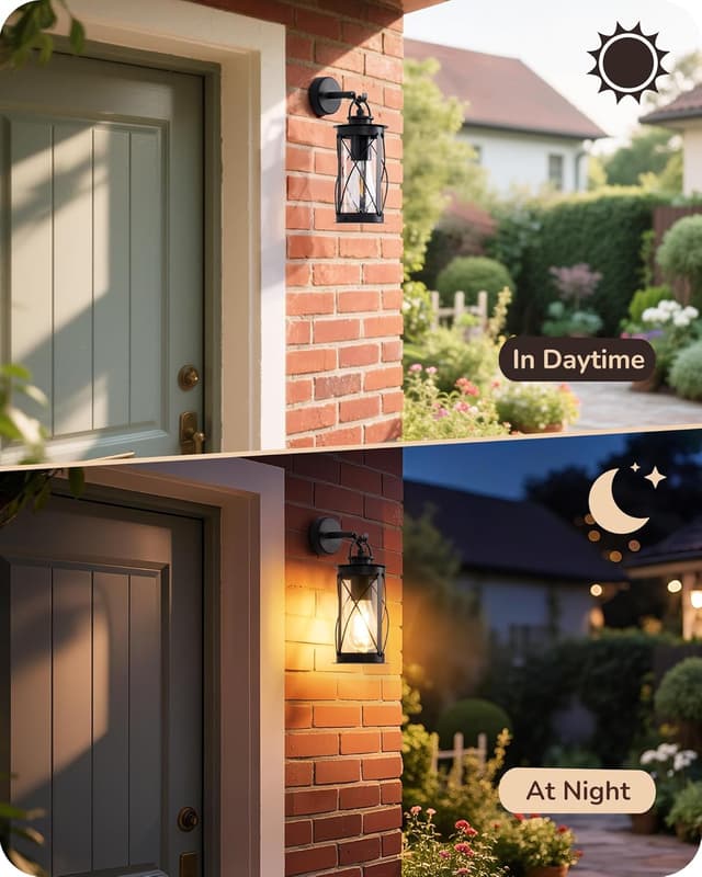 Detalle 2 de Outdoor wall lantern light IP44, E27