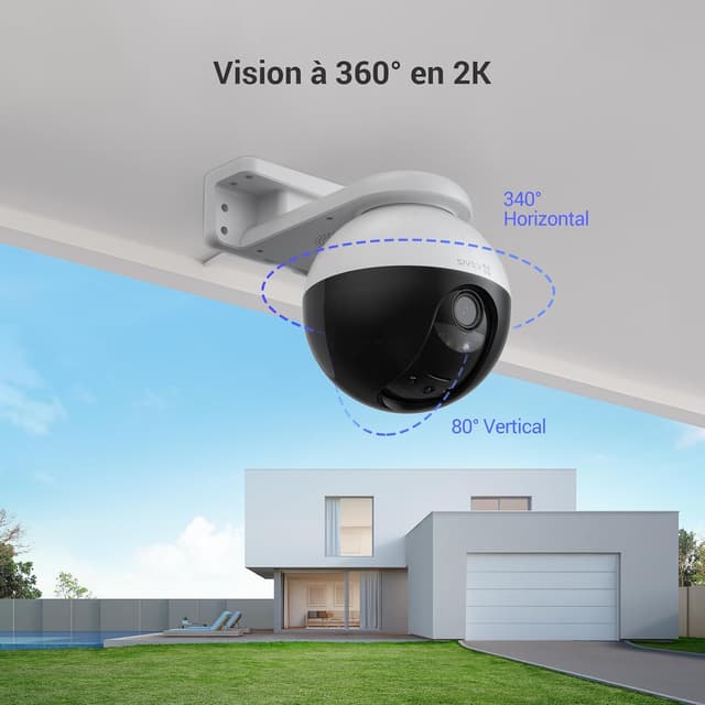 Detalle 2 de EZVIZ C8W Pro 2K Caméra Surveillance Extérieure 360°