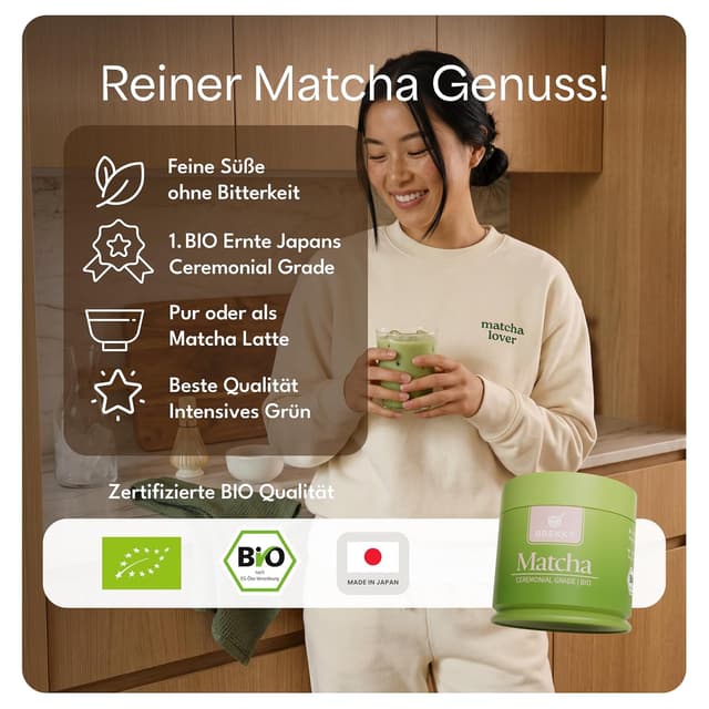 Detalle 2 de Matcha Ceremonial Grade BIO aus Japan, 30 g