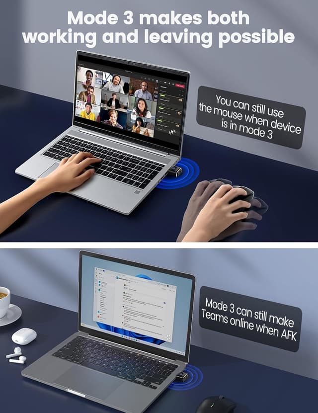 Detalle 2 de Meatanty Upgraded 2 Buttons USB Mouse Jiggler (driver-free, with display & mode switch)