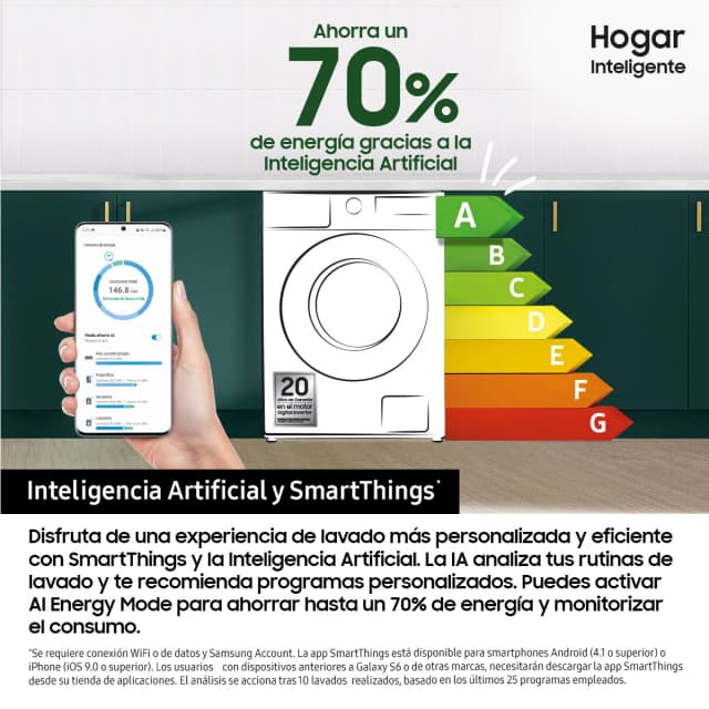 Thumbnail 3 de Samsung WW90DG6U85HHU3 9kg con autodosificación 🧺