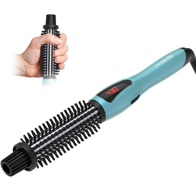 Detalle de PHOEBE 1-Inch Curling Iron Brush with Ceramic & Tourmaline Ionic Tech, Anti-Scald Bristles