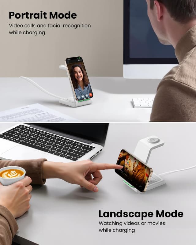 Detalle de GEEKERA 3‑in‑1 Wireless Charger 10W