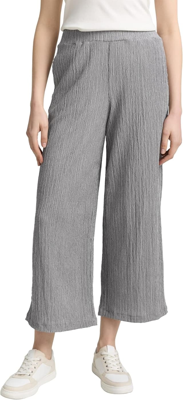 Detalle de TOM TAILOR Culotte-Pantaloni da donna: comfort e vestibilità comoda per tutti i giorni