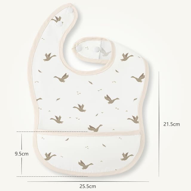 Detalle de Susurration Baby-Lätzchen wasserdicht mit Auffangschale – 3er-Set für Jungen und Mädchen