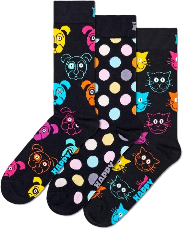 Detalle de Happy Socks chaussettes (lot de 3) mixte – motifs chiens