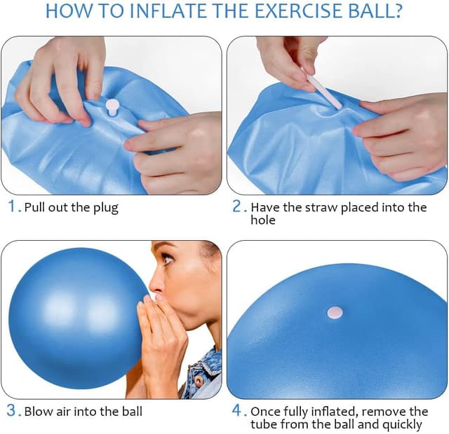 Detalle de flintronic Pilates Ballon de Gymnastique 25 cm : ballon de yoga anti-dérapant et anti-éclatement