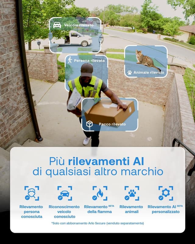 Thumbnail 2 de Arlo Essential 3 2K XL videocamera WiFi esterna 24 mesi