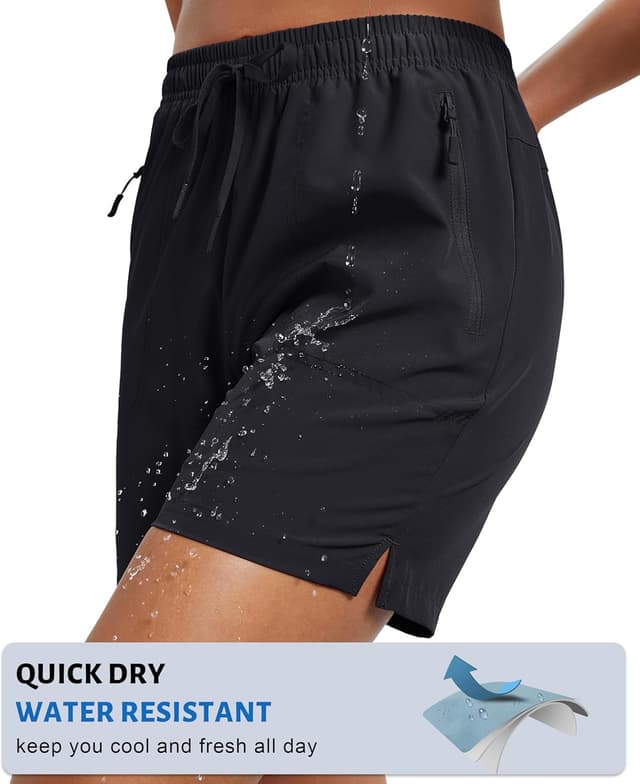 Detalle 2 de MAGCOMSEN Women’s 5" Hiking Shorts with UPF 50+ Quick-Dry, Water-Repellent Finish, and Pockets