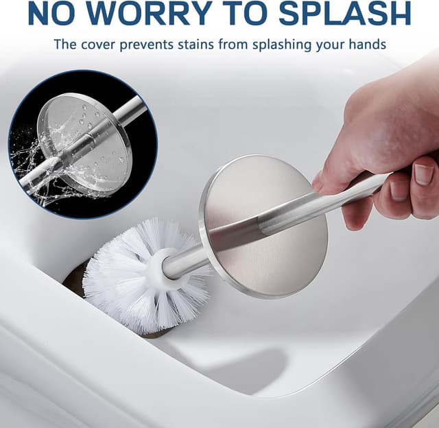 Thumbnail 3 de FIISAYL Toilet Brush and Holder Set Stainless Steel