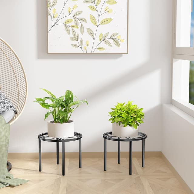 Thumbnail 1 de Josmimic 2 Pack Metal Plant Stand 20 cm plant holder