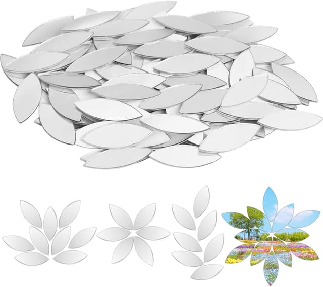 Imagen de TAIANJI 300 pcs Mirror Wall Stickers — Leaf Shape 🪞 en OfertitasTOP