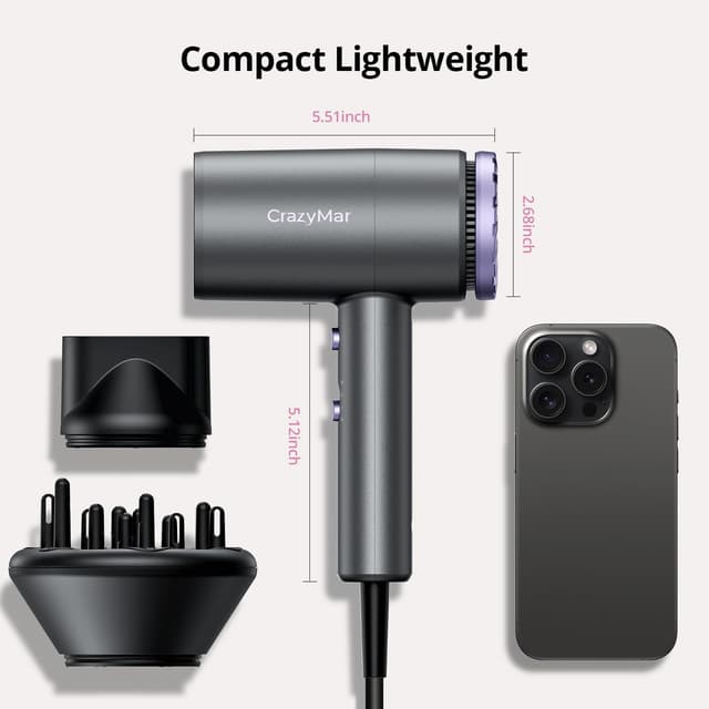 Thumbnail 6 de CrazyMar Ionic Hair Dryer 1800 W