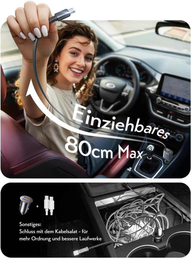 Thumbnail 3 de LISEN 57W USB-C Auto Ladegerät 3-in-1