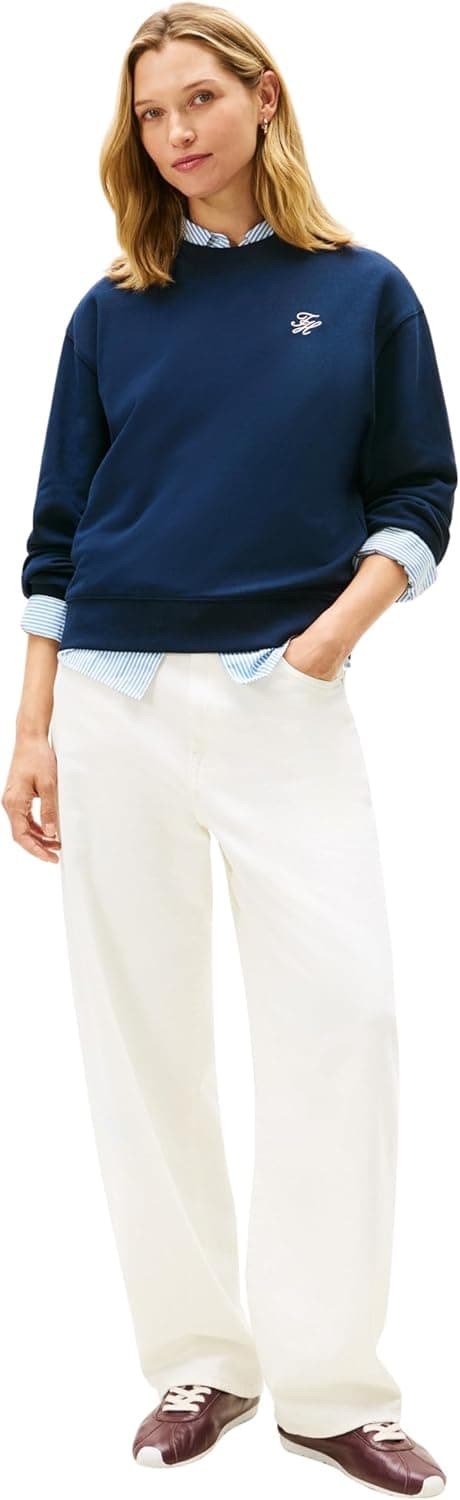 Detalle 2 de Tommy Hilfiger felpa da donna TH Script