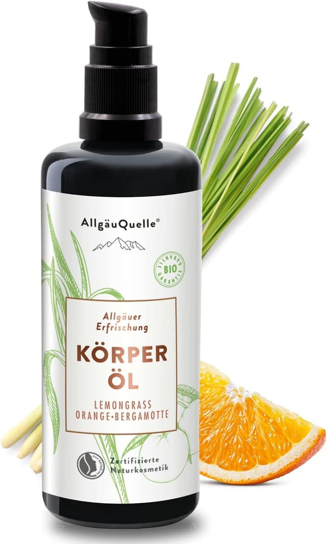 Detalle de AllgäuQuelle® BIO Körperöl „Allgäuer Erfrischung“ (100 ml) mit naturreinen ätherischen Ölen