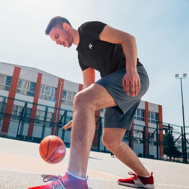 Detalle 2 de MEETWEE Sportshirt Herren – kurzärmeliges Mesh-Laufshirt mit 4-Wege-Stretch