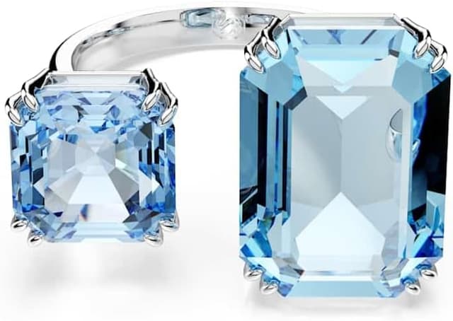 Imagen de Swarovski Anillo Millenia Abierto Azul 💍 Talla Octogonal en OfertitasTOP