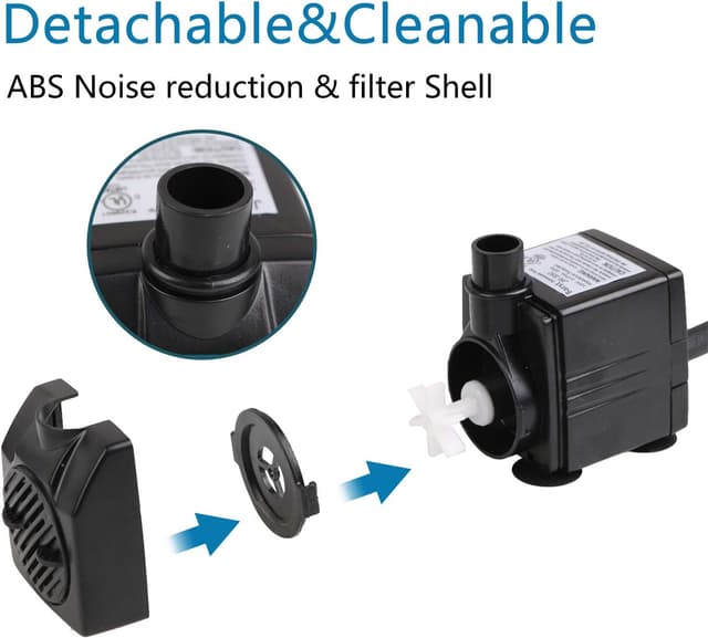 Detalle 2 de Submersible water pump 350 L/H ultra quiet