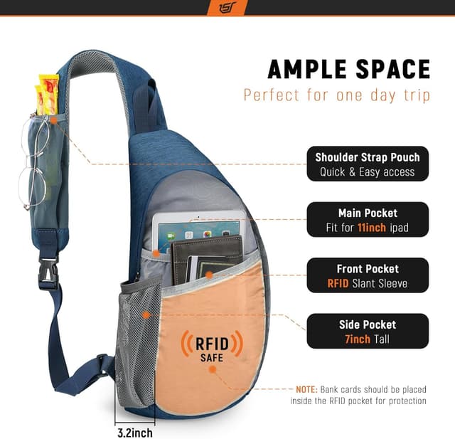 Detalle 2 de SKYSPER RFID Sling Bag Crossbody