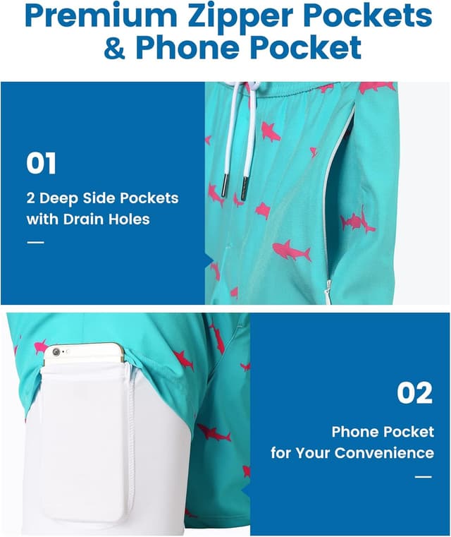 Detalle 1 de MaaMgic 2-in-1 Badeshorts mit Kompression