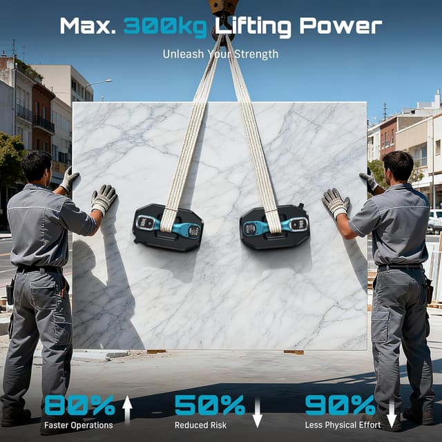 Detalle 2 de SEESII Akku Saugheber für Fliesen 300 kg