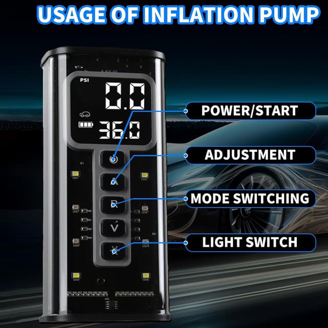 Thumbnail 5 de COCCKO 150 PSI Compresor de aire portátil 6000 mAh