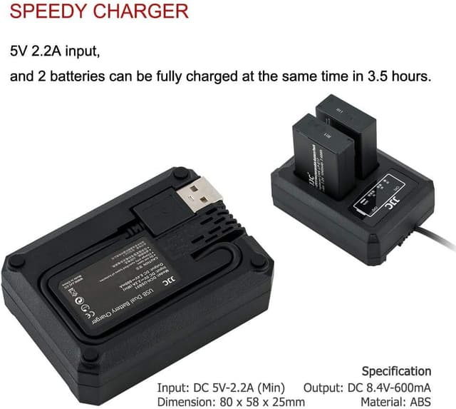 Detalle de LP-E17 USB Dual Battery Charger for Canon cameras (for LP-E17 batteries)