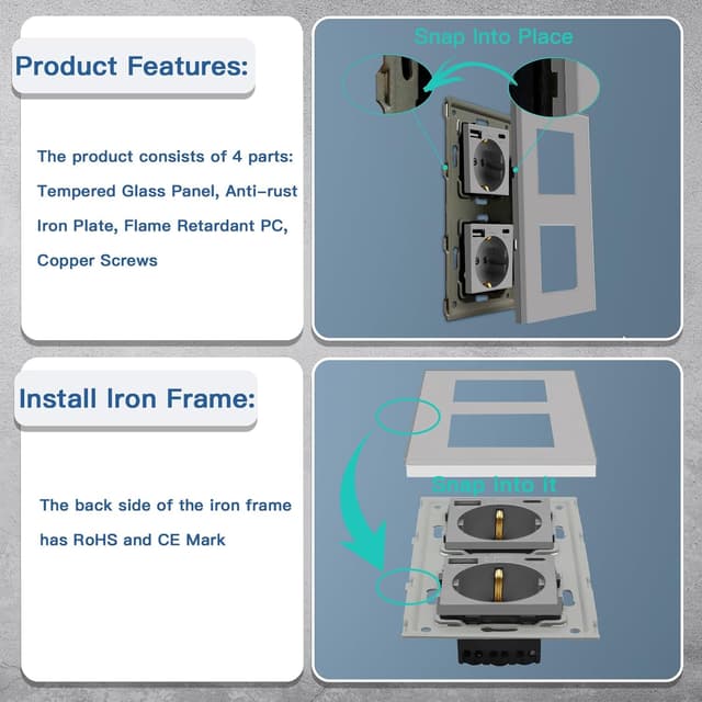 Thumbnail 4 de BSEED Enchufe de Pared M Serie 157mm con USB C