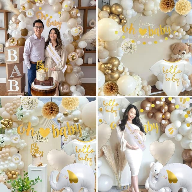 Thumbnail 5 de Decoración Baby Shower Blanco Dorado Oh Baby