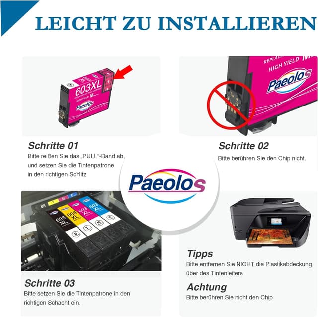 Thumbnail 4 de Paeolos 603XL Patronen für Epson XP-3100