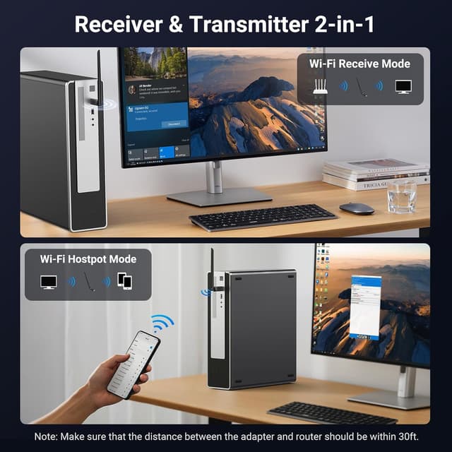 Detalle 2 de UGREEN AX900 WiFi 6 Dongle 900 Mbps