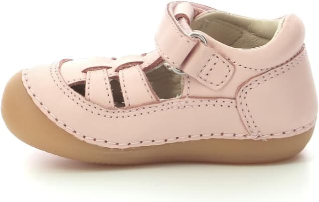 Detalle de Kickers Sushy: sandali per bambini e ragazzi in Marina verde/bianco, con chiusura a scratch