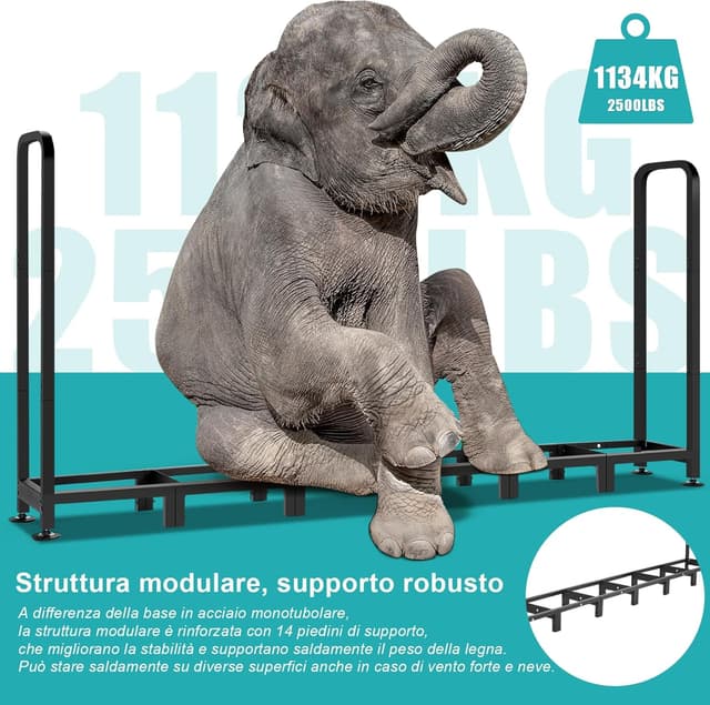 Thumbnail 4 de Scaffale portalegna 235x32x116 cm