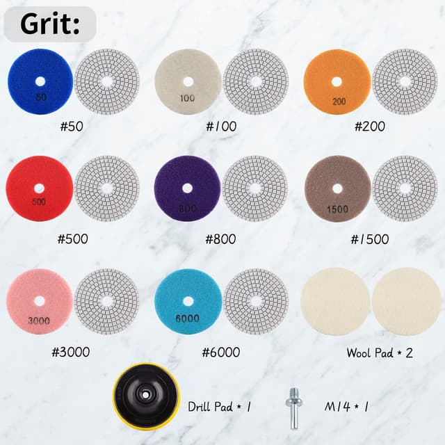 Thumbnail 3 de 11PCS Diamond Polishing Pads Kit 4 inch