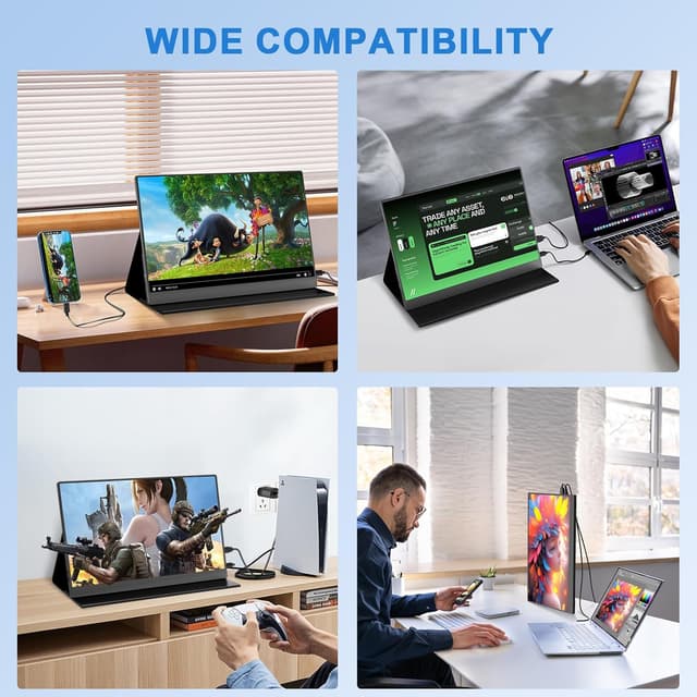 Thumbnail 6 de MOMODS tragbarer Monitor 18,5 Zoll (120 Hz, IPS, 1080p) – mobiler Gaming-Bildschirm mit USB‑C und Mini‑HDMI