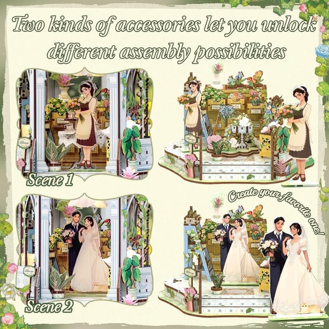 Thumbnail 4 de CUTEBEE Book Nook Windsor Flower House