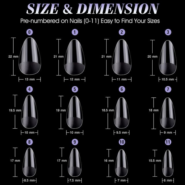 Detalle 2 de gelike ec Full Cover Gelnägel 240 Stück 💅