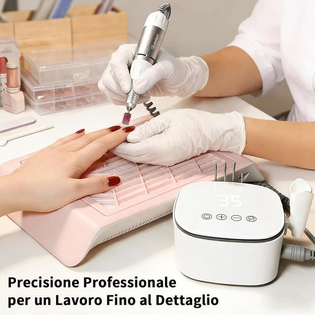 Detalle 2 de Enniewi fresa per unghie professionale 35.000 RPM con display LED