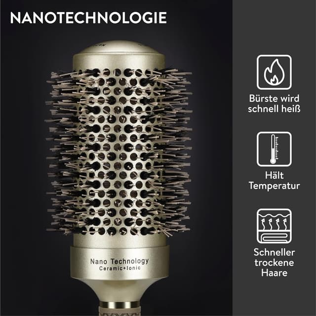 Thumbnail 4 de H&S Runde Haarbürste Wildscheinborsten 53 mm